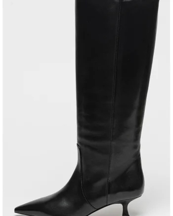 Cizme cu toc kitten Naomi 50, Negru