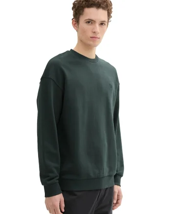 Bluza de trening cu maneci cazute, Verde padure