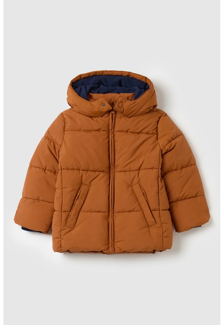 Geaca cu vatelina si captuseala din fleece, Portocaliu stins