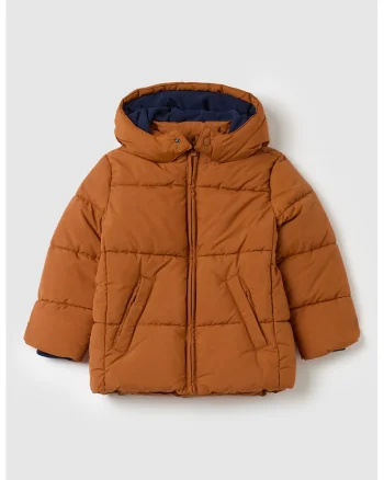 Geaca cu vatelina si captuseala din fleece, Portocaliu stins