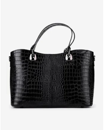 Geanta office din piele naturala neagra