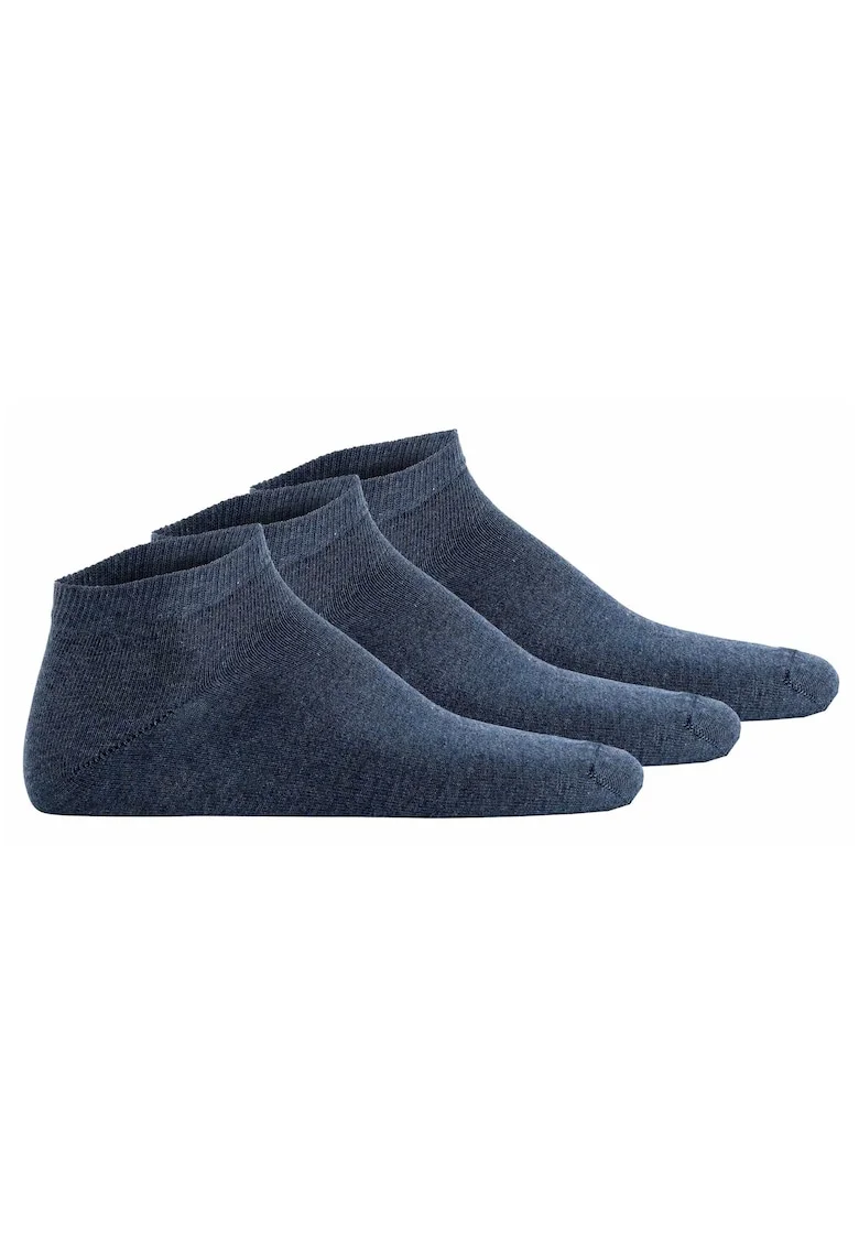 Set de sosete unisex pana la glezna - 3 perechi, Albastru