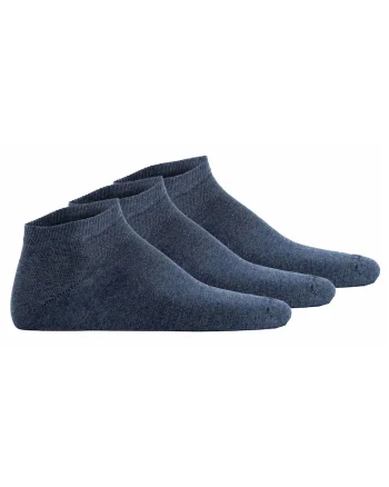 Set de sosete unisex pana la glezna - 3 perechi, Albastru
