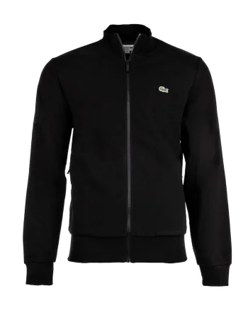 Bluza de trening cu buzunare laterale si fermoar, Negru
