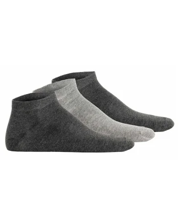 Set de sosete unisex pana la glezna - 3 perechi, Gri