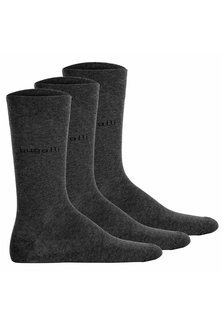 Set de sosete lungi cu detalii logo - 3 perechi, Gri