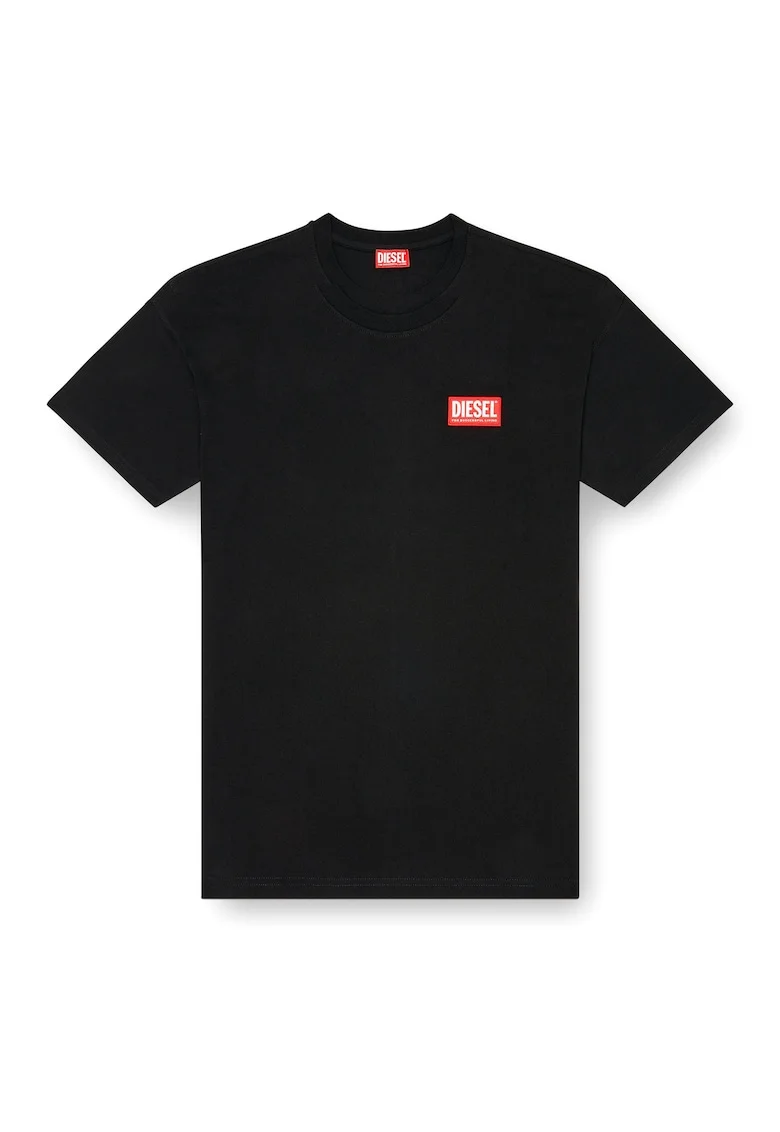 Tricou regular fit cu detaliu logo 31895 T-Box, Negru