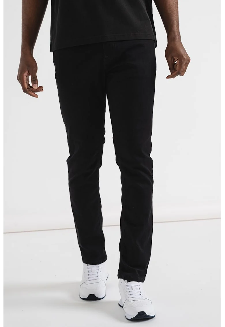 Blugi slim-fit cu croiala conica Austin, Negru
