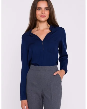 Bluza de dama cu maneci lungi,  Albastru