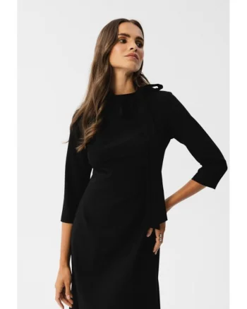 Rochie midi dama,  Gwalchakin, neagra, Negru