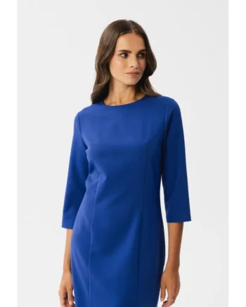 Rochie midi dama,  Lledwg, albastru de floarea de colt, Albastru inchis