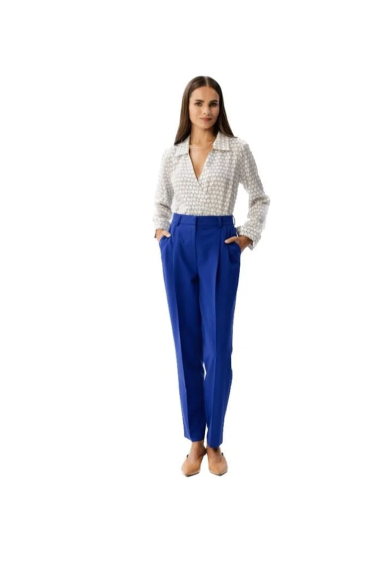 Pantaloni eleganti de dama,  Anigran, Albastru inchis, Albastru inchis