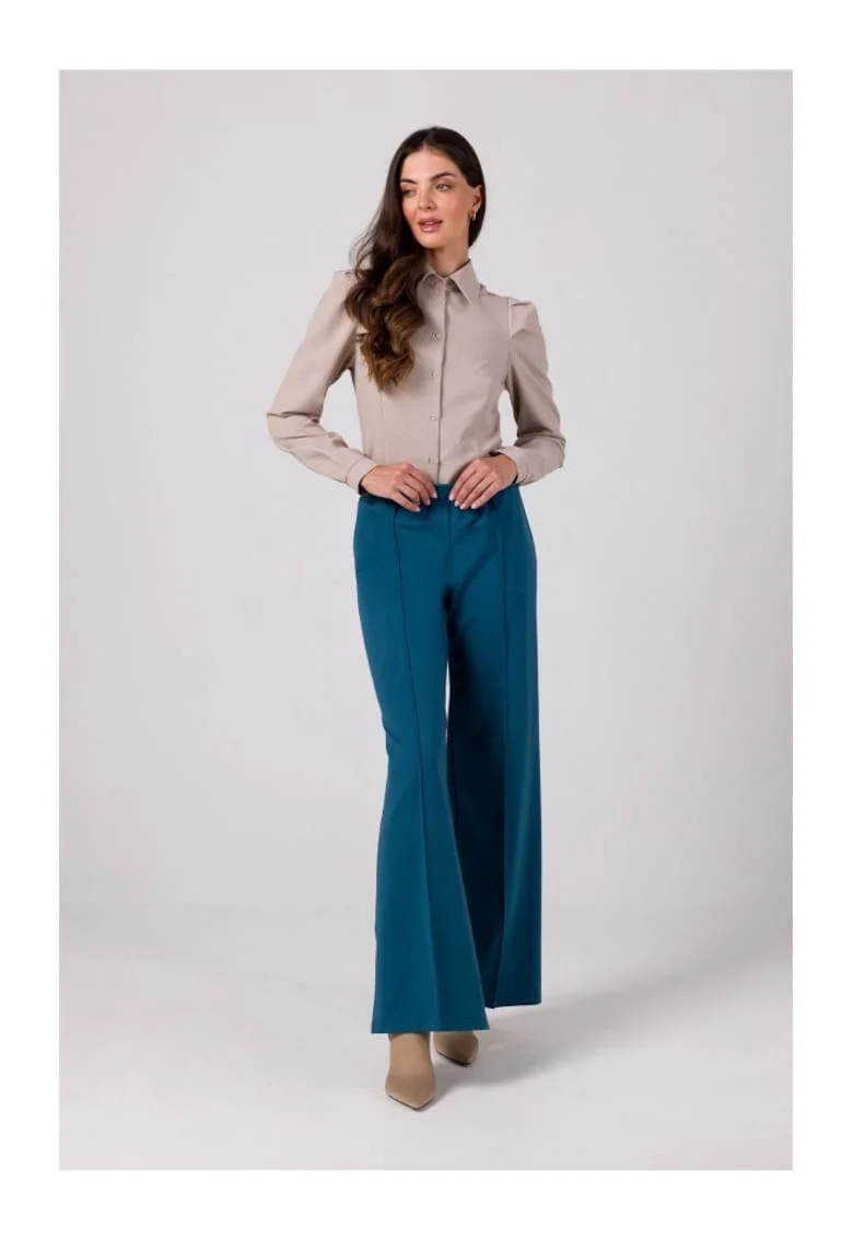 Pantaloni culottes pentru femei,  Bongroen, kék tenger, Albastru inchis