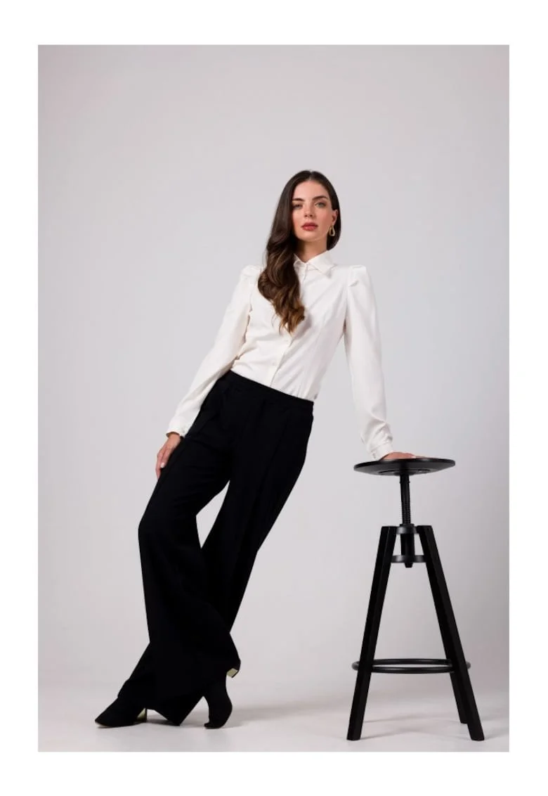 Pantaloni culottes pentru femei,  Bongroen, neagra, Negru