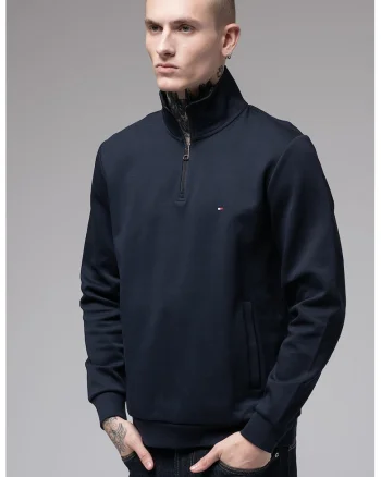 Bluza de trening cu logo si fenta cu fermoar, Albastru ultramarin