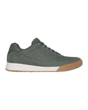 Pantofi sport din piele ecologica cu detalii cu perforatii Zinger 2.0, Kaki