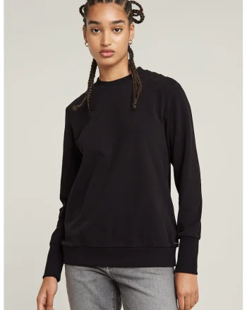 Bluza de trening din amestec de bumbac organic, Negru