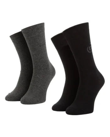 Set 2 sosete barbati,  lungi, Negru/Gri