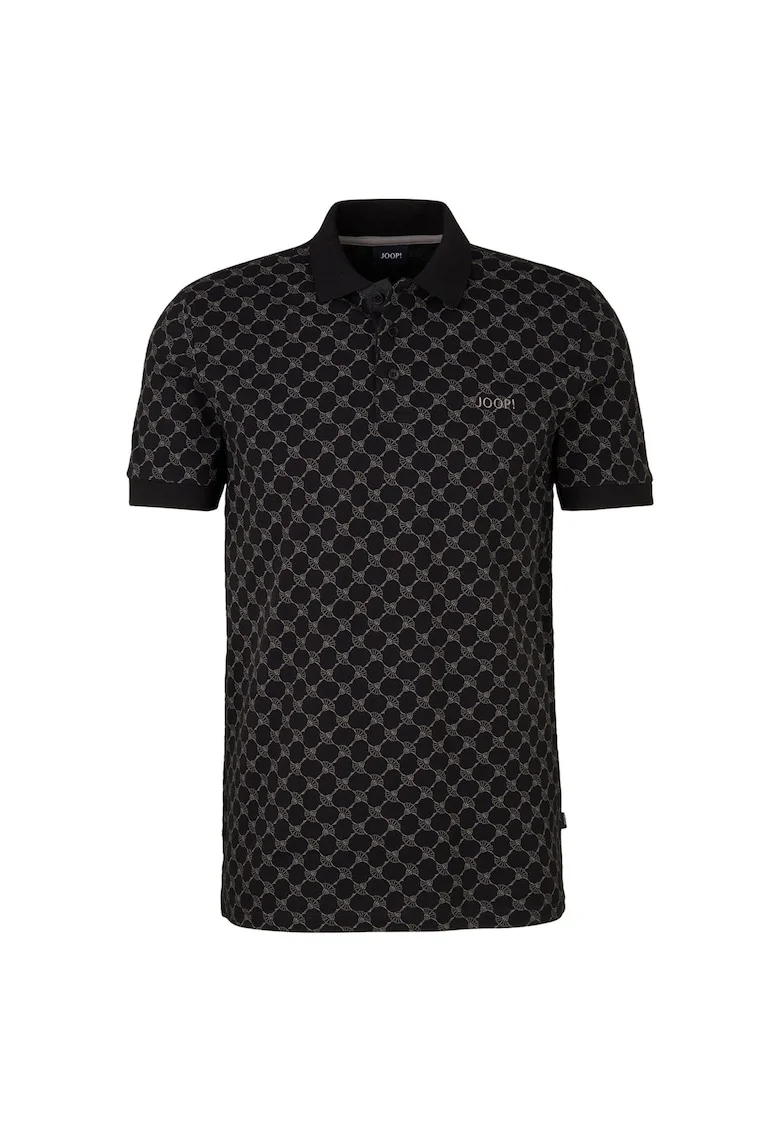 Tricou polo din material pique Paigam, Negru