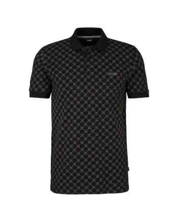 Tricou polo din material pique Paigam, Negru