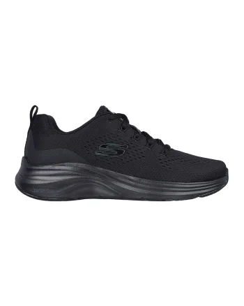 Pantofi sport de piele ecologica cu sireturi, Negru