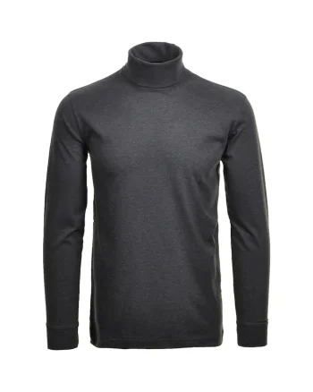Bluza uni cu guler inalt, Gri inchis