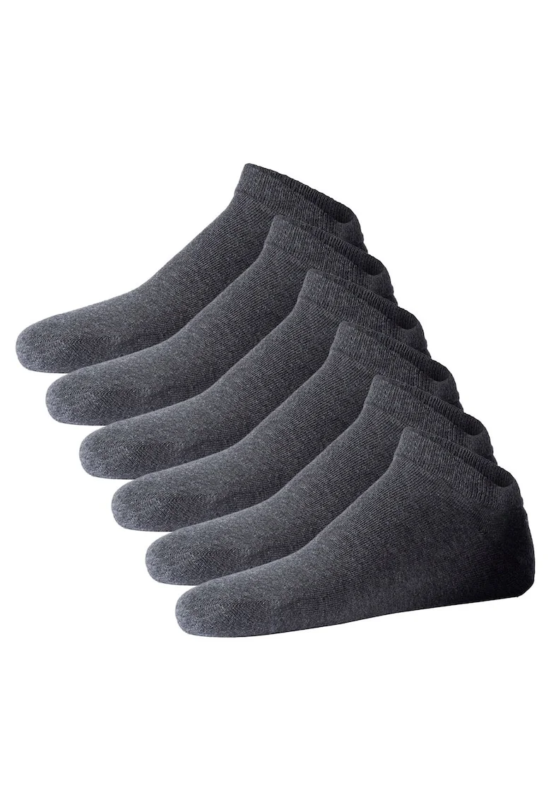 Set de sosete unisex pana la glezna -6 perechi, Gri antracit