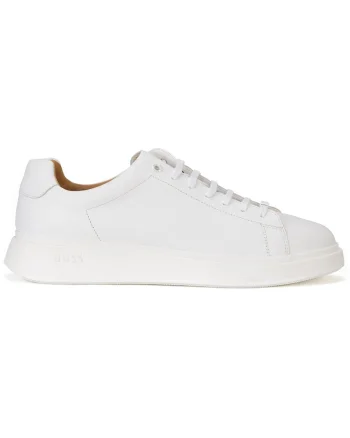 Pantofi sport low-cut din piele, Alb