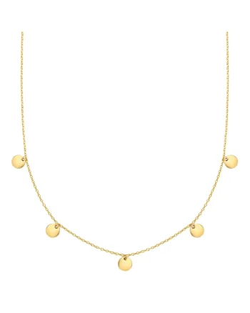 Colier placat cu aur de 14k, Auriu