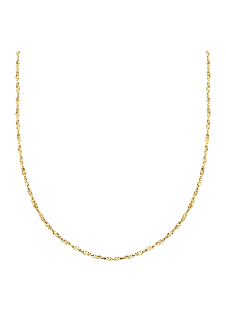 Colier de otel inoxidabil placat cu aur de 14k, Auriu