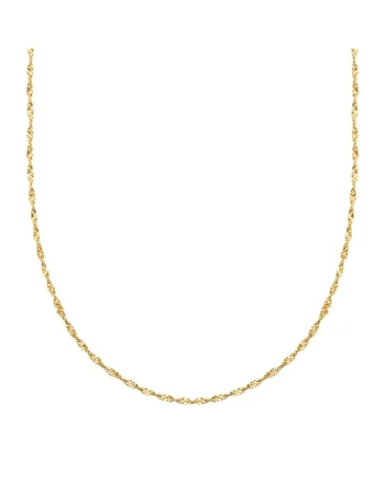Colier de otel inoxidabil placat cu aur de 14k, Auriu