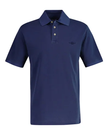 Tricou polo din bumbac Washer, Albastru inchis