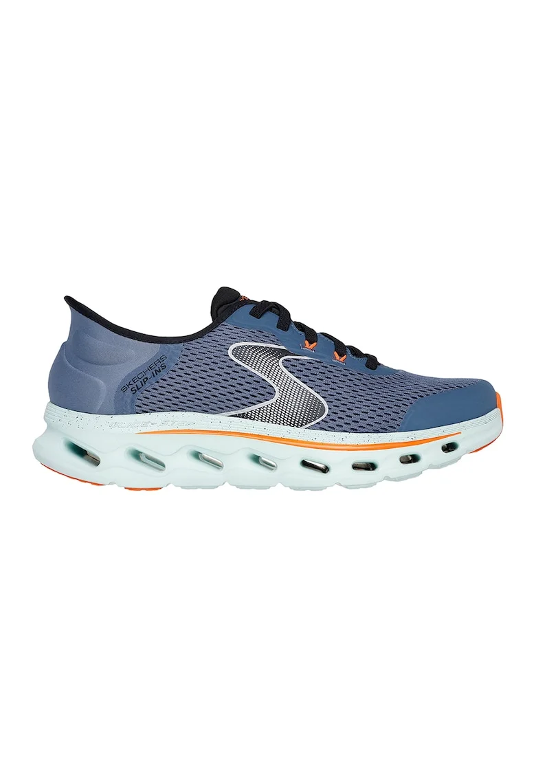 Pantofi sport din piele ecologica, Albastru prafuit