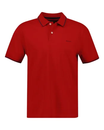 Tricou polo din material pique, Rosu