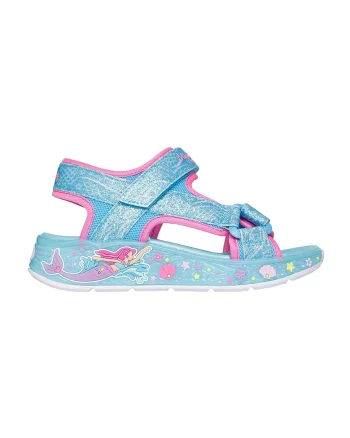 Sandale cu model Mermaid Dreams, Albastru pastel