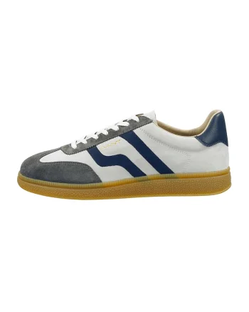 Pantofi sport de piele intoarsa cu garnituri sintetice Cuzmo, Alb/Gri