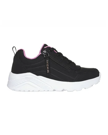 Pantofi sport cu fermoar lateral Uno Lite - Easy, Negru/Roz