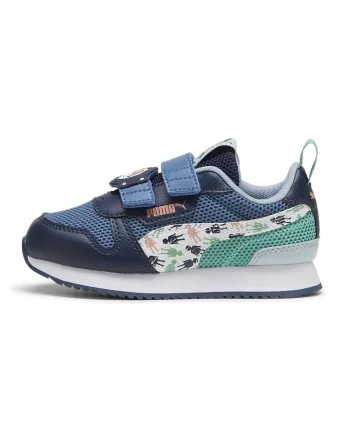 Pantofi sport cu velcro R78 Playmobil, Bleumarin/Verde menta