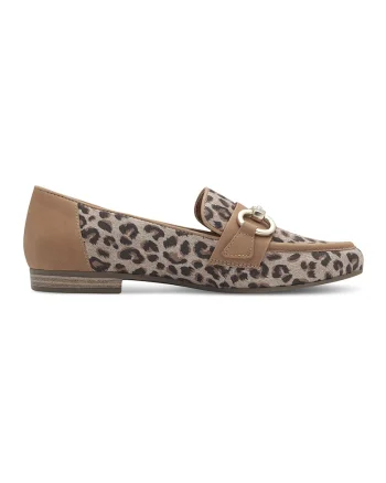 Pantofi loafer cu varf migdalat, Maro