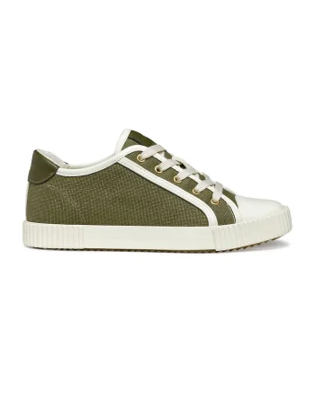 Tenisi low-cut, Alb/Verde masliniu