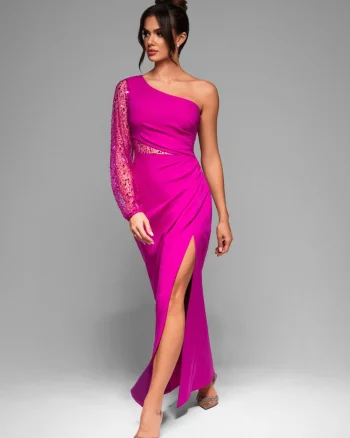 Rochie de seara Maxi LACRICA LA-OM-DLR011, Roz