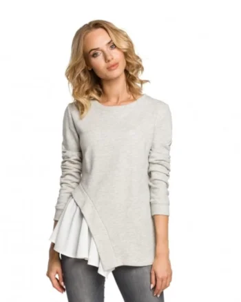Bluza dama,  Bumbac/Poliester, Gri,