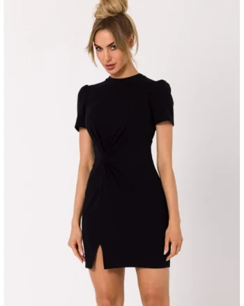Rochie mini din bumbac,, Negru
