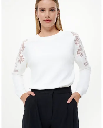 Bluza de trening cu maneci raglan, Alb optic