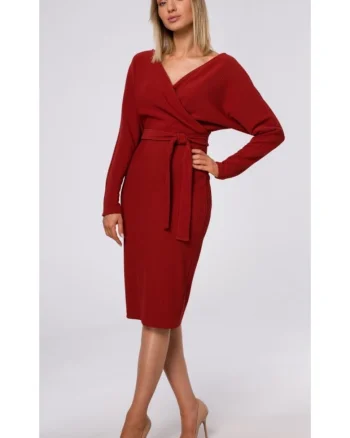 Rochie, Poliester / Elastan, Galben, Rosu