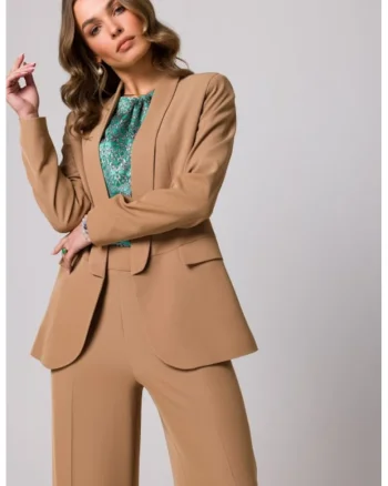 Sacou elegant, fara inchidere,  Bej
