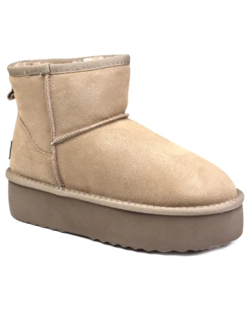 Ghete dama talpa groasa I1251 negru velur,, Bej