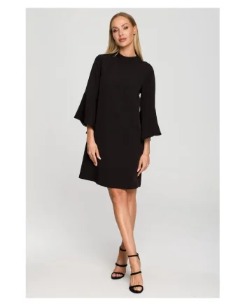 Rochie eleganta \ Poliester, Roz, Negru