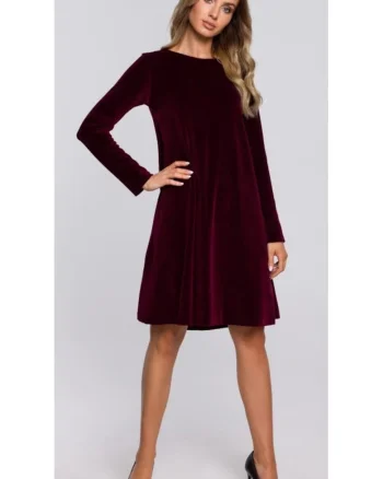 Rochie,  Bumbac / Poliester, Verde, Visiniu