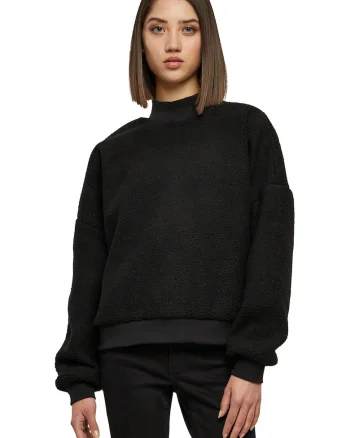 Bluza de trening cu maneci cazute, Negru